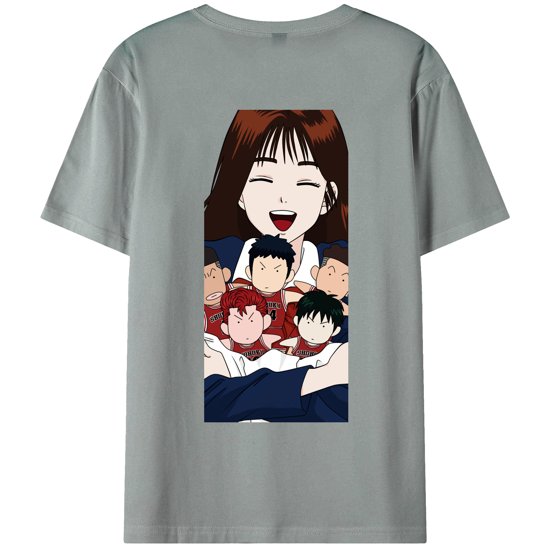 （画像用） SLAM DUNK／スラムダンク 綿100％ メンズ半袖Tシャツ（バックプリント） 通気性